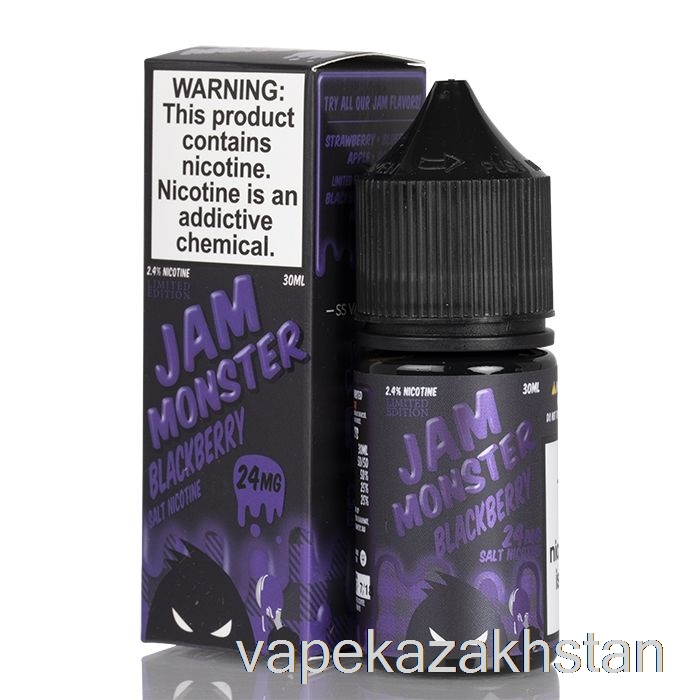 Vape Kazakhstan Blackberry - Jam Monster Salts - 30mL 48mg